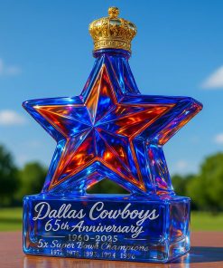 Dallas Cowboys 65th Anniversary Whiskey Bottle
