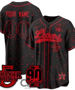 Detroit Lions ‘Stranger Things Edition’ Custom Baseball Jersey