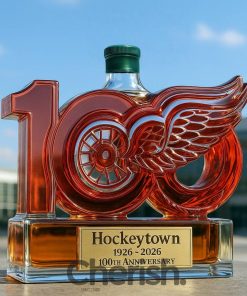 Detroit Red Wings ‘Hockeytown’ 100th Anniversary Whiskey Bottle