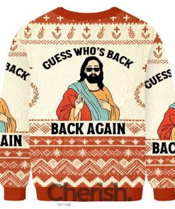 Jesus “Guess Who’s Back Again” Ugly Christmas Sweater