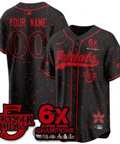 New England Patriots ‘Stranger Things Edition’ Custom Baseball Jersey