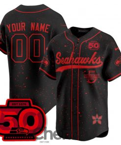 Seattle Seahawks ‘Stranger Things Edition’ Custom Baseball Jersey