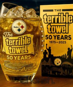 Steelers ‘Terrible Towel’ 50th Anniversary Whiskey Glass