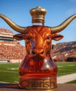 Texas Longhorns ‘Bull Head’ Whiskey Bottle