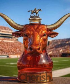 Texas Longhorns ‘Bull Head’ Whiskey Bottle