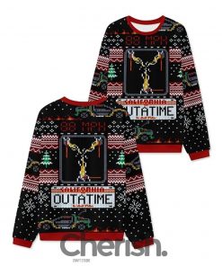 Time Travel Outatime Christmas Ugly Sweater
