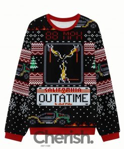 Time Travel Outatime Christmas Ugly Sweater