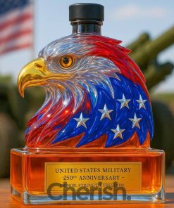 US Army 250th Anniversary Eagle Whiskey Bottle