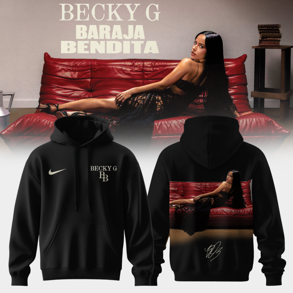 Becky G “Baraja Bendita” Album 2026 Special Black Hoodie Becky G “Baraja Bendita” Album 2026 Special Black Hoodie