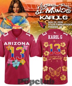 Arizona Cardinals x Karol G Viajando Por El Mundo Tropitour 2026 Football Jersey