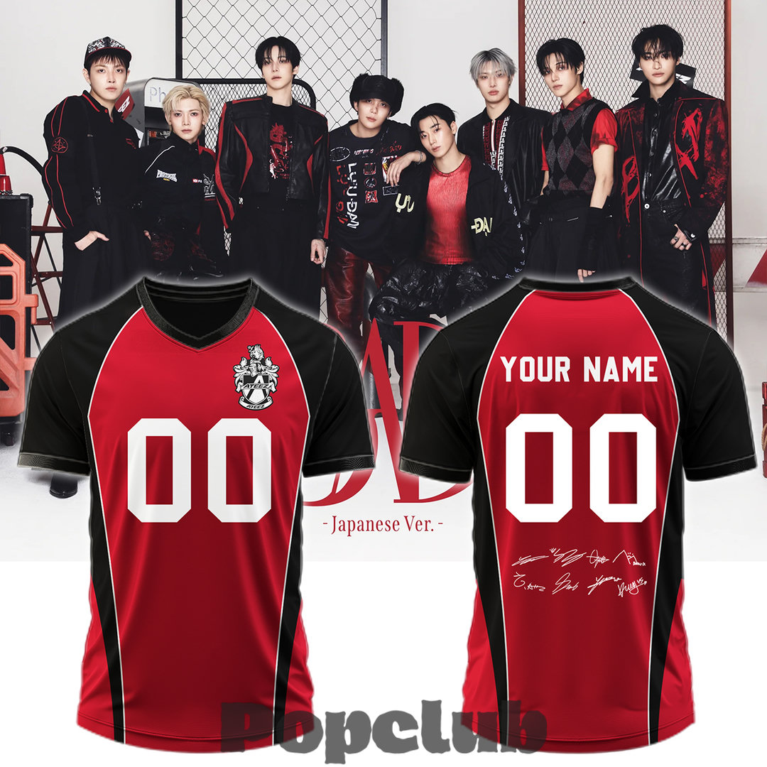 Ateez BAD signed Custom Football Jersey Ateez BAD signed Custom Football Jersey