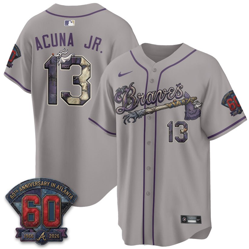 Atlanta Braves Nightmare Halloween Edition Baseball Jersey Atlanta Braves Nightmare Halloween Edition Baseball Jersey