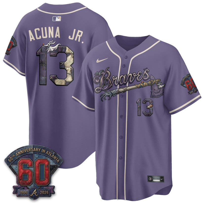 Atlanta Braves Nightmare Halloween Edition Baseball Jersey Atlanta Braves Nightmare Halloween Edition Baseball Jersey