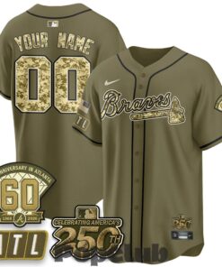 Atlanta Braves Salute to Service 2026 Custom Baseball Jersey