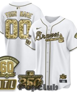 Atlanta Braves Salute to Service 2026 Custom Baseball Jersey