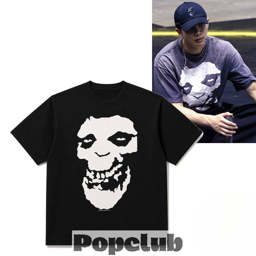 BTS Jungkook 2026 FIFA World Cup Halftime A Bathing Ape Misfits Fiend Skull Shirt BTS Jungkook 2026 FIFA World Cup Halftime A Bathing Ape Misfits Fiend Skull Shirt