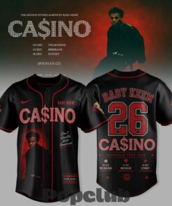 Baby Keem Ca$ino Australia 2026 Tour Baseball Jersey