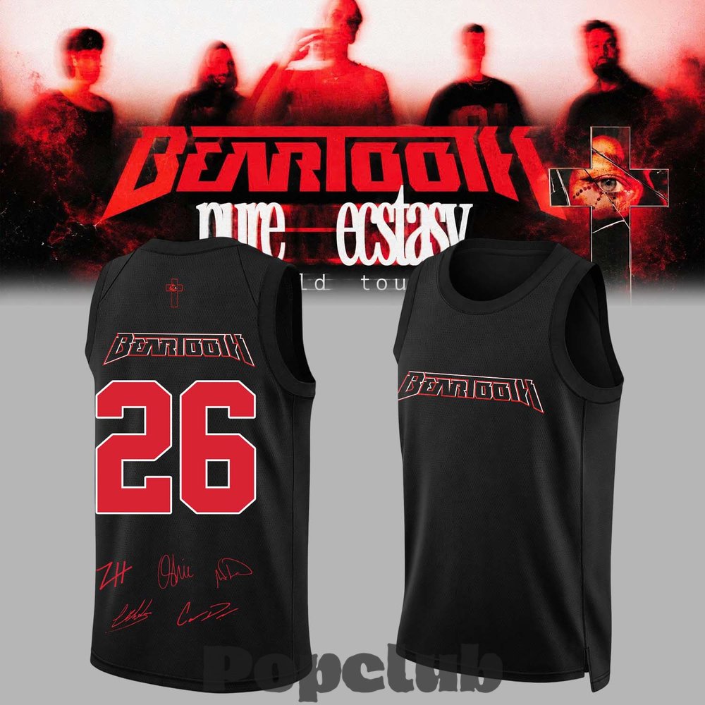 Beartooth “Pure Ecstasy World Tour” 2026 Basketball Jersey Beartooth “Pure Ecstasy World Tour” 2026 Basketball Jersey