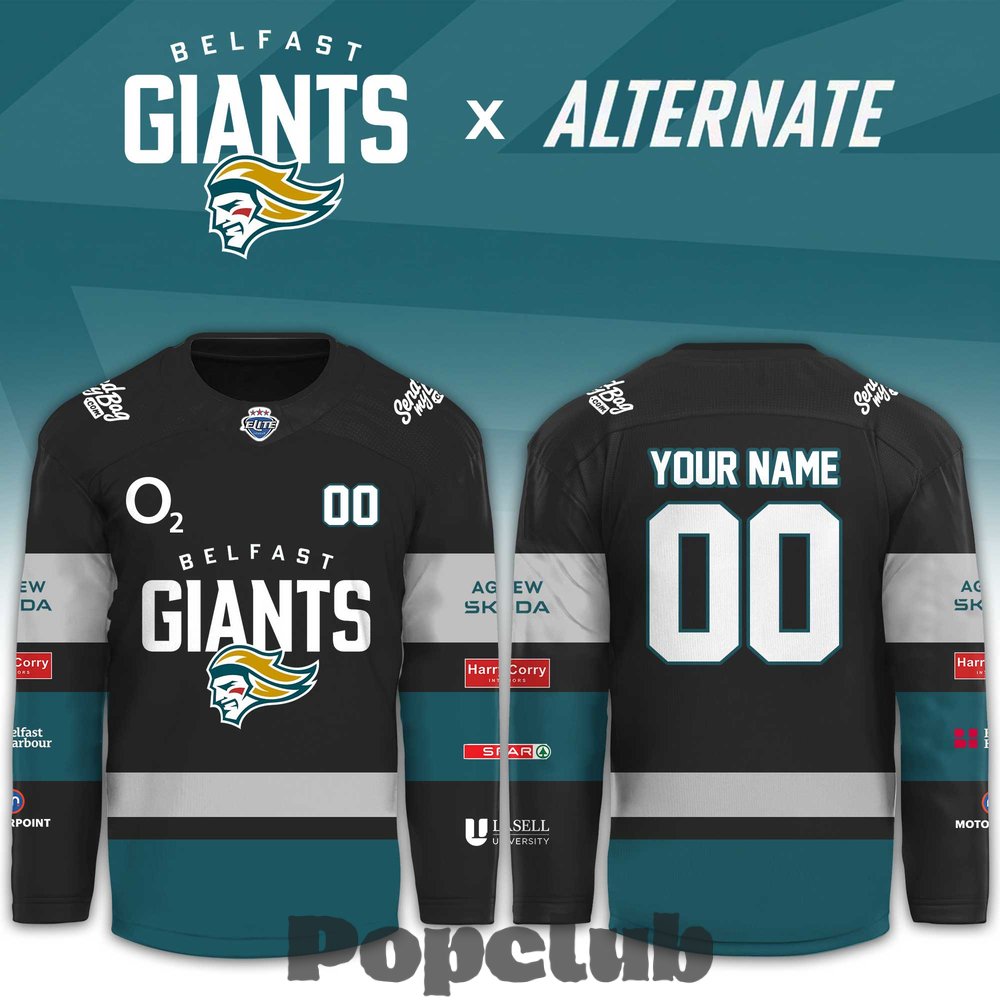 Belfast Giants 2026-27 Custom Alternate Jersey Belfast Giants 2026-27 Custom Alternate Jersey