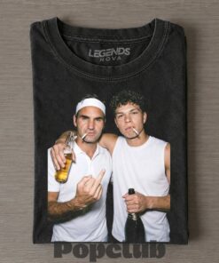 Ben Shelton & Roger Federer 2026 Vintage Drunk Smoke Tee