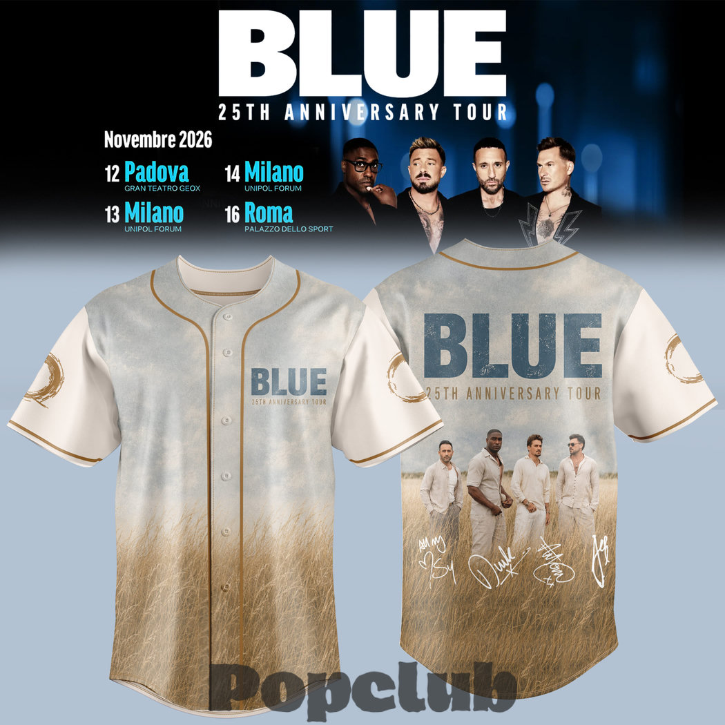 Blue 25th Anniversary Tour Baseball Jersey Blue 25th Anniversary Tour Baseball Jersey