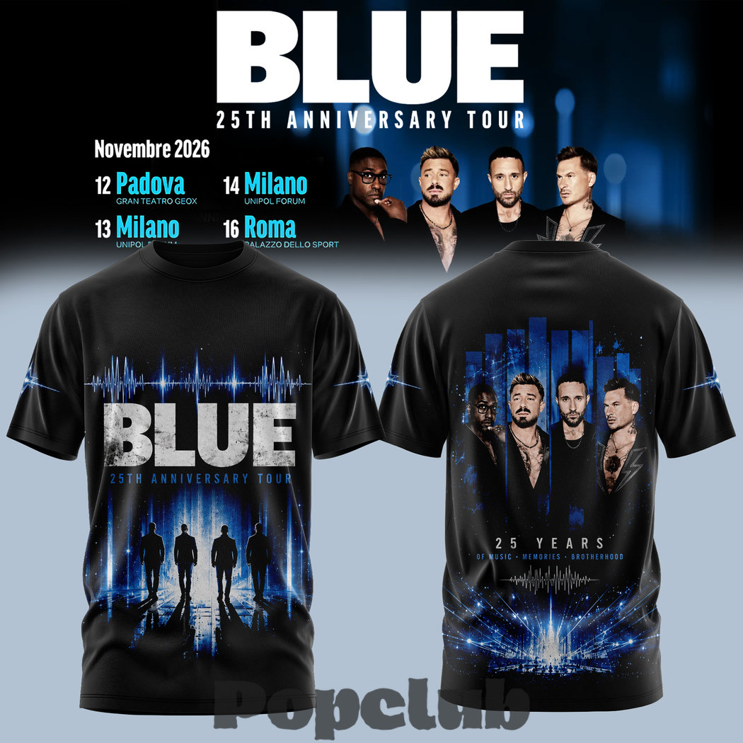 Blue 25th Anniversary Tour T-Shirt Blue 25th Anniversary Tour T-Shirt