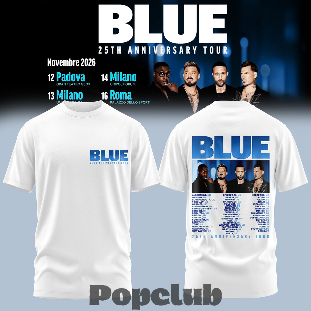 Blue 25th Anniversary Tour T-Shirt Blue 25th Anniversary Tour T-Shirt