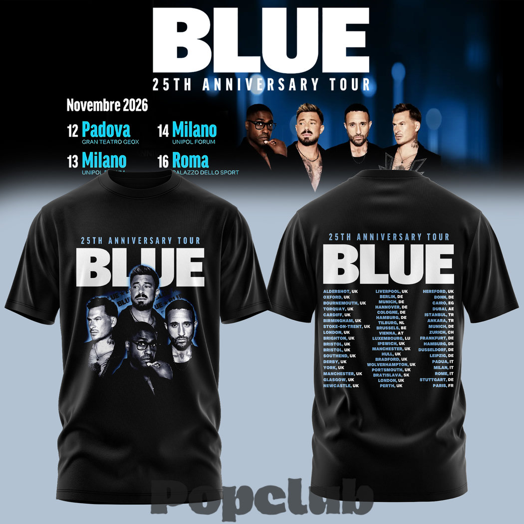 Blue 25th Anniversary Tour T-Shirt Blue 25th Anniversary Tour T-Shirt