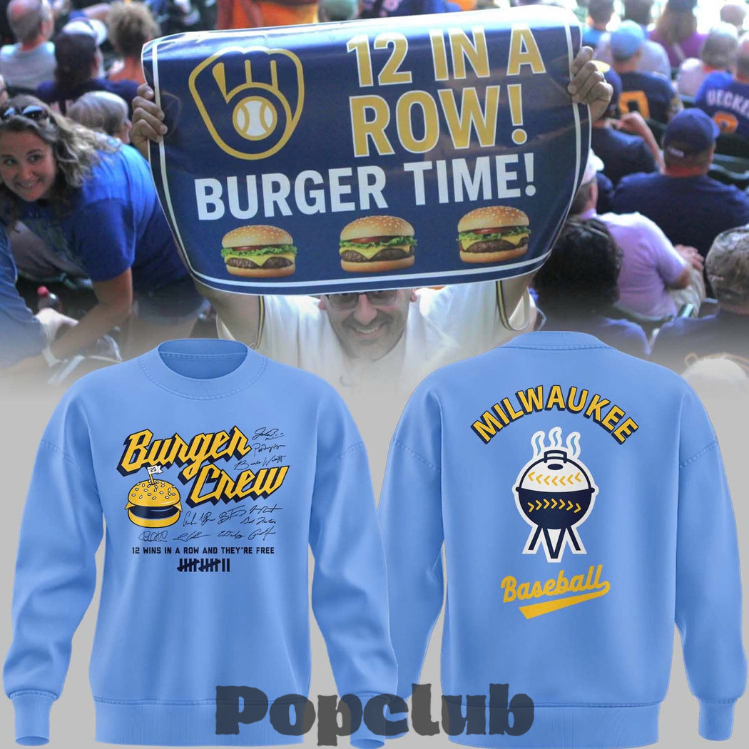 Milwaukee Brewers Burger Crew Sweatshirt Milwaukee Brewers Burger Crew Sweatshirt