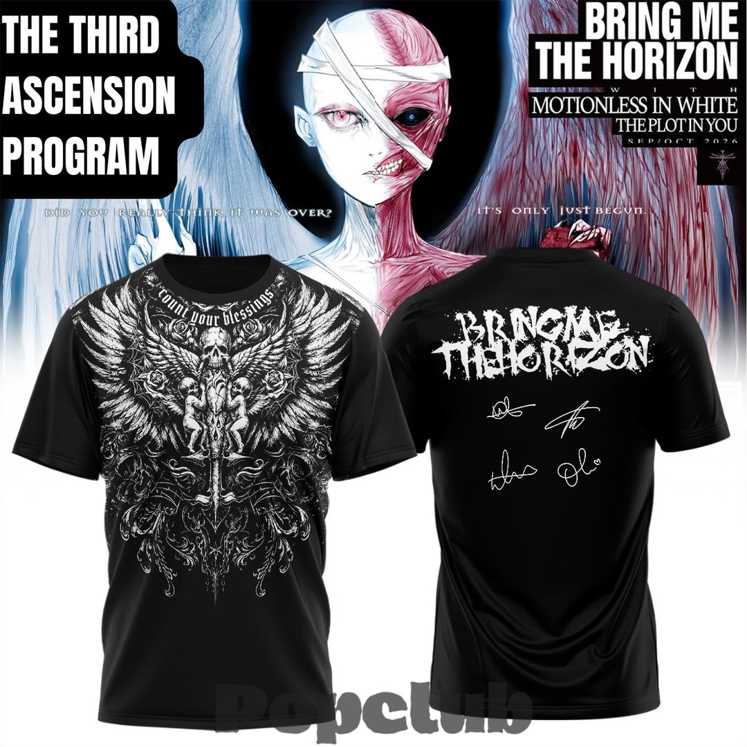 Bring Me The Horizon “The Third Ascension Program 2026” Signature T-Shirt Bring Me The Horizon “The Third Ascension Program 2026” Signature T-Shirt