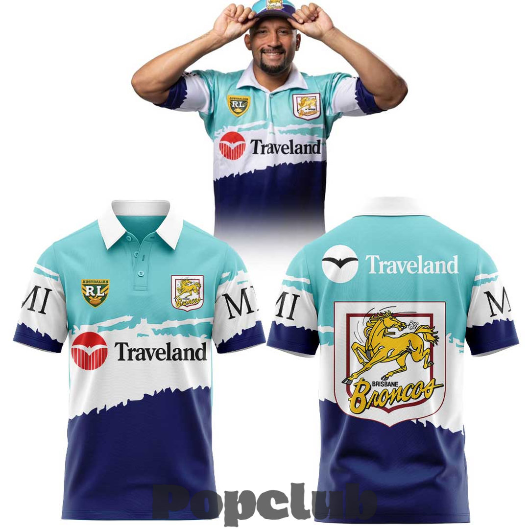 Brisbane Broncos 1995 Sevens Retro Limited Edition Polo Shirt Brisbane Broncos 1995 Sevens Retro Limited Edition Polo Shirt