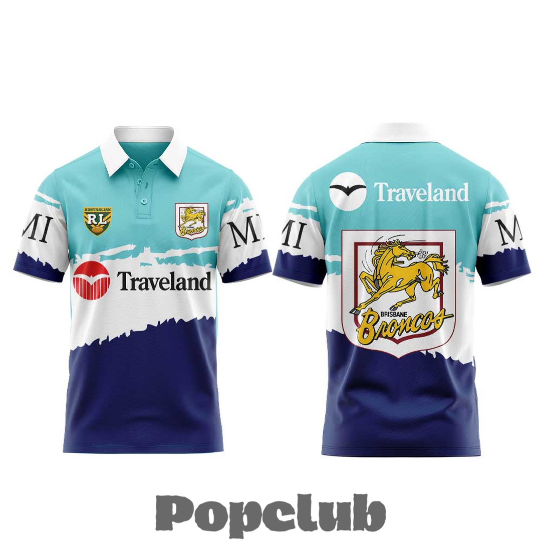 Brisbane Broncos 1995 Sevens Retro Limited Edition Polo Shirt Brisbane Broncos 1995 Sevens Retro Limited Edition Polo Shirt