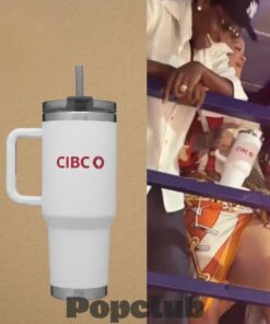 CIBC Logo Insulated Travel Tumbler with Handle and Straw 2026 CIBC Logo Insulated Travel Tumbler with Handle and Straw 2026