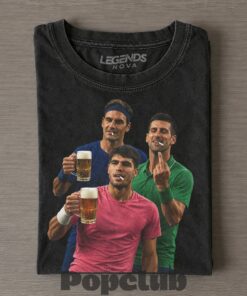 Carlos Alcaraz & Roger Federer & Novak Djokovic 2026 Vintage Tee