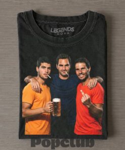 Carlos Alcaraz & Roger Federer & Rafael Nadal 2026 Vintage Tee