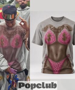 Central Cee At Nocta Manor Loyalty Pink Leopard Bikini Body T-Shirt Central Cee At Nocta Manor Loyalty Pink Leopard Bikini Body T-Shirt