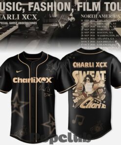 Charli XCX Music, Fashion, Film Tour 2026 Baseball Jersey