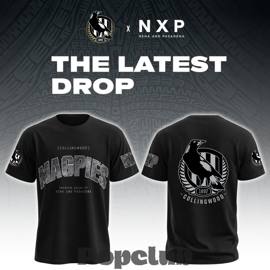 Collingwood Magpies x Ben Davis Loopback Raptor Tee Collingwood Magpies x Ben Davis Loopback Raptor Tee