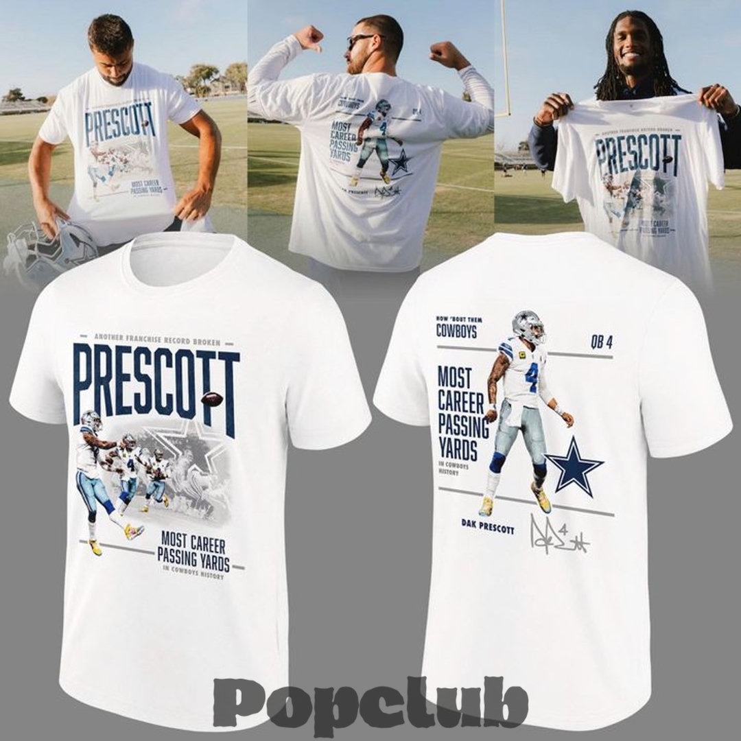 Dallas Cowboys Dak Prescott Signatures Print 2026 Shirt Dallas Cowboys Dak Prescott Signatures Print 2026 Shirt