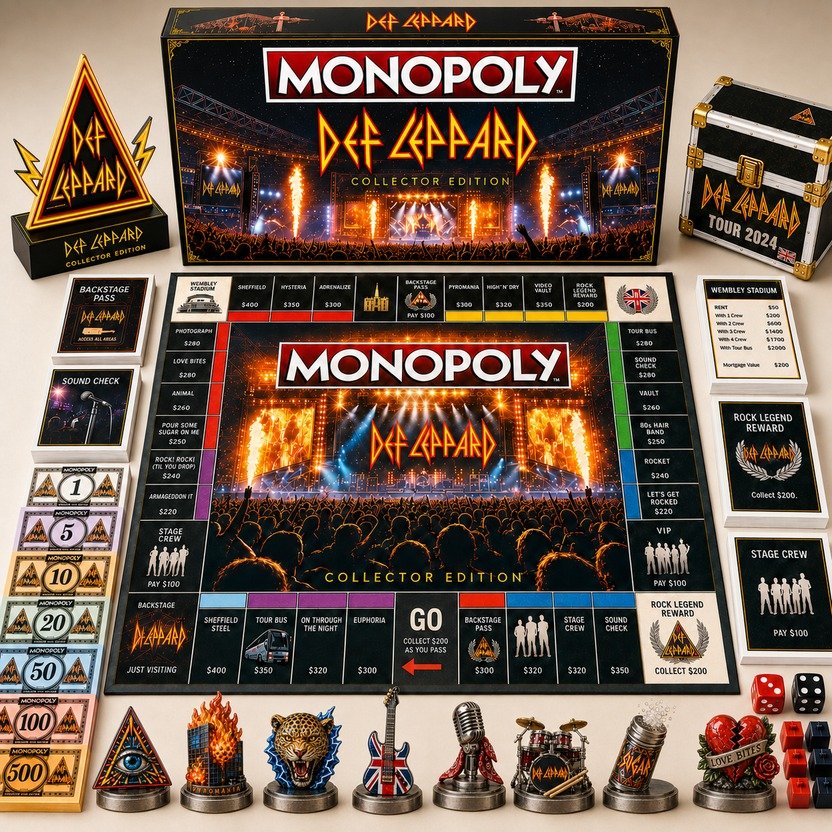 Def Leppard Monopoly Board Game – Limited Edition Def Leppard Monopoly Board Game – Limited Edition