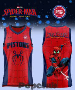 Detroit Pistons x Spider-Man Brand New Day 2026 Special Jersey