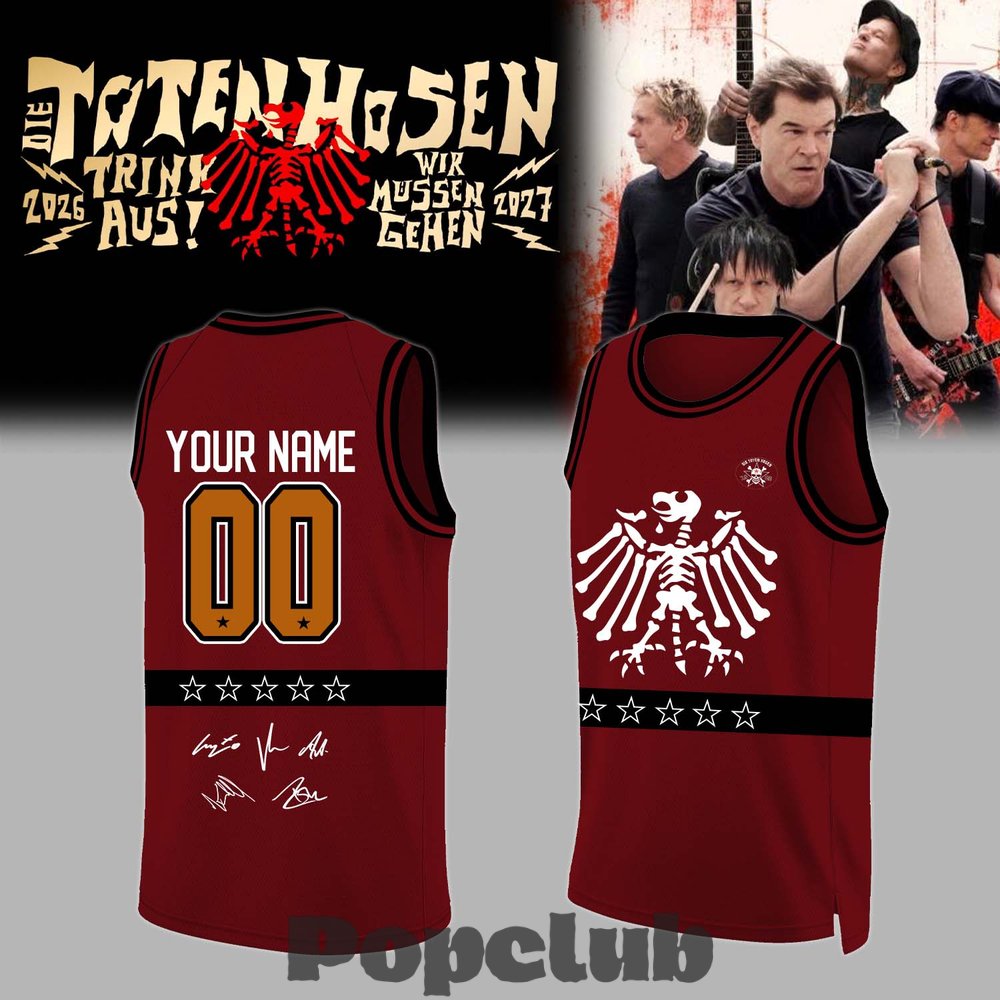 Die Toten Hosen Trink Aus! Wir Müssen Gehen Tour 2026/27 Custom Basketball Jersey Die Toten Hosen Trink Aus! Wir Müssen Gehen Tour 2026/27 Custom Basketball Jersey