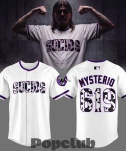Dirty Dominik Mysterio King Of The Luchadores El Sucio de los Sucios Baseball Jersey Dirty Dominik Mysterio King Of The Luchadores El Sucio de los Sucios Baseball Jersey
