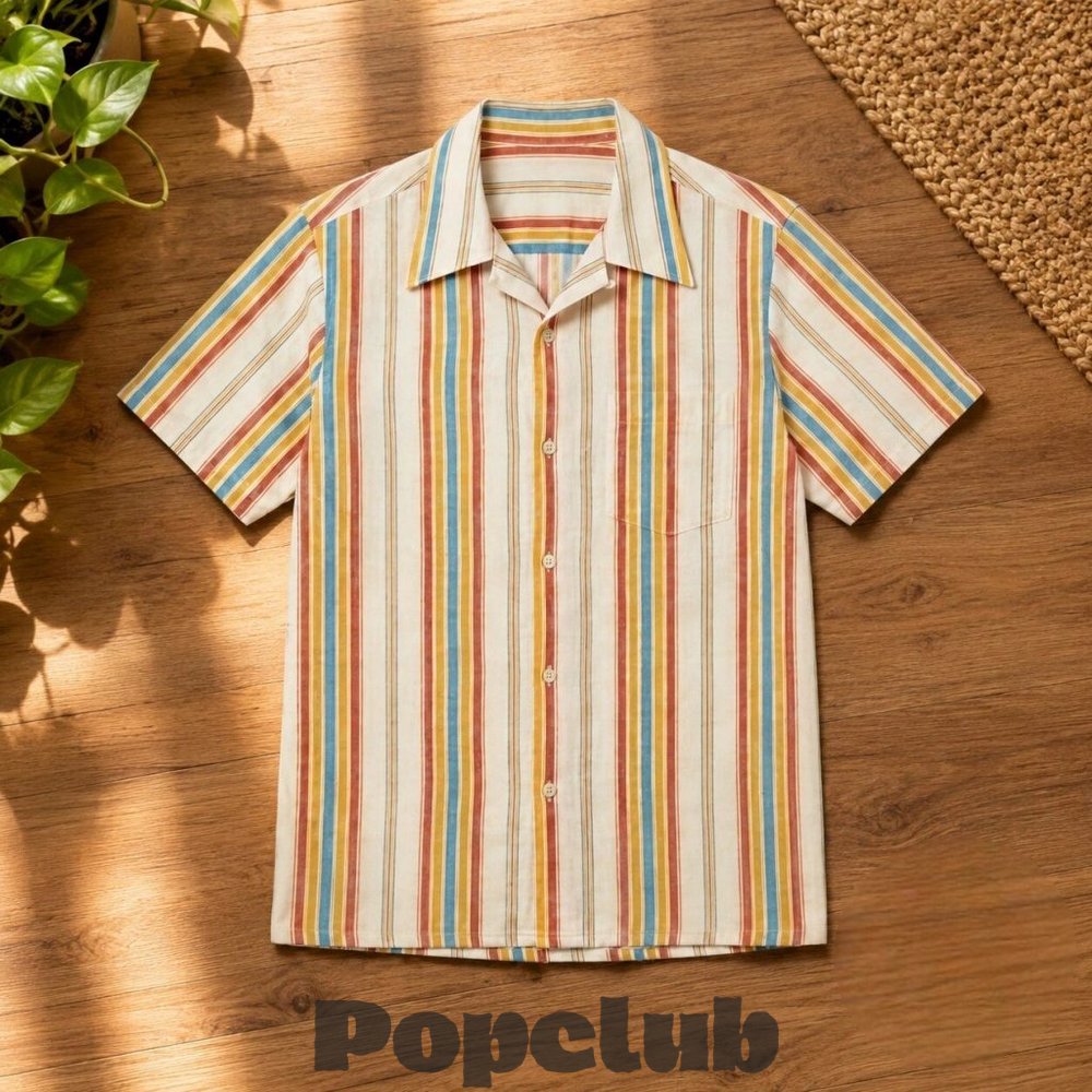 Dominic Sessa Tony Movie 70s Vintage Stripe Hawaiian Shirt Dominic Sessa Tony Movie 70s Vintage Stripe Hawaiian Shirt