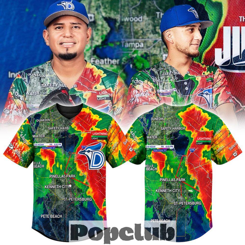 Dunedin Blue Jays Weather Gods 2026 Baseball Jersey Dunedin Blue Jays Weather Gods 2026 Baseball Jersey