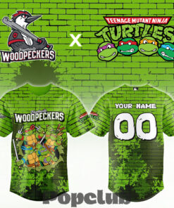 Fayetteville Woodpeckers x Teenage Mutant Ninja Turtles Night Custom Jersey
