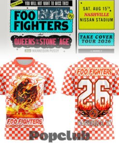 Foo Fighters 🎸🎤 “Take Cover Tour 2026” in Nashville, TN T-Shirt