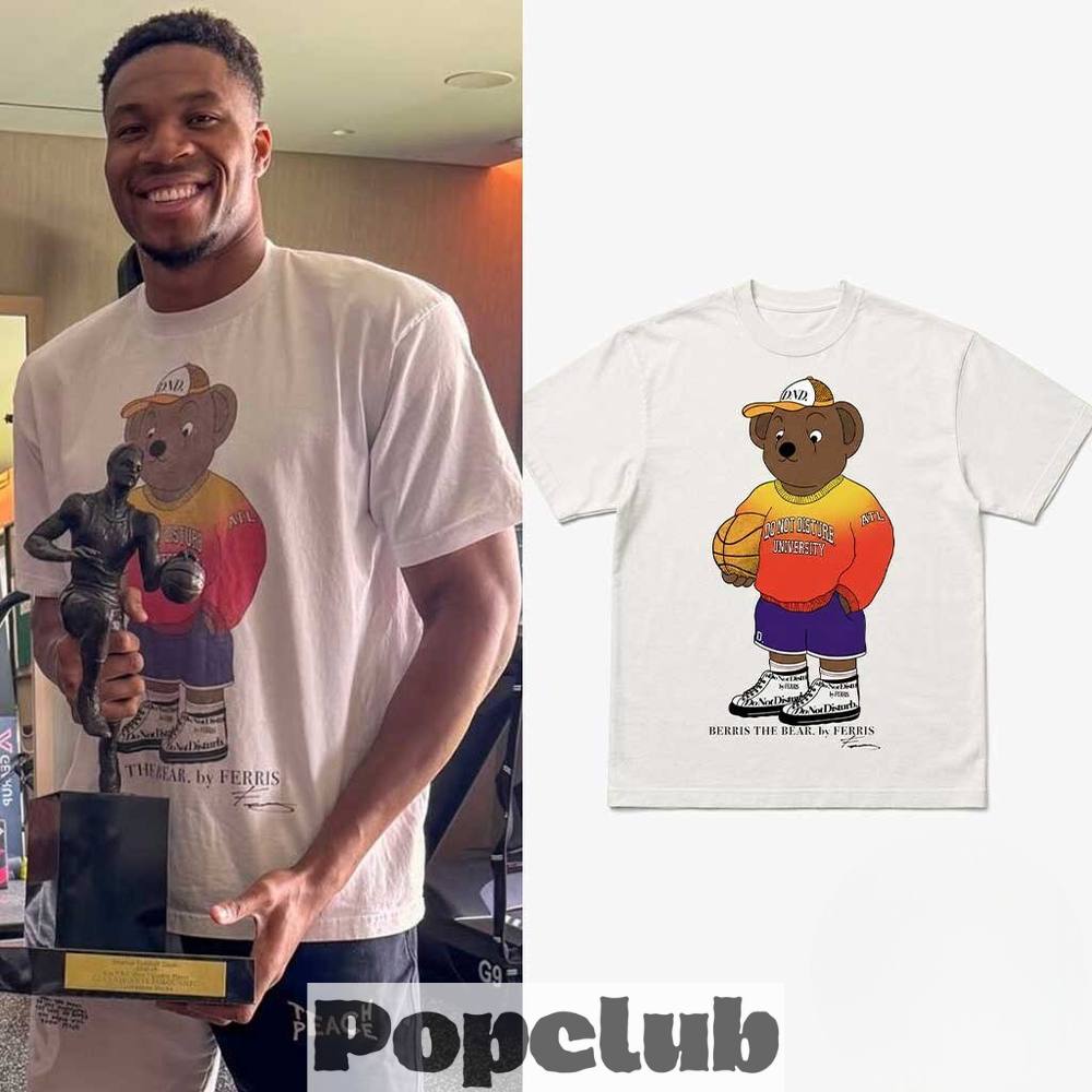 Giannis Antetokounmpo Berris The Bear Do Not Disturb University Basketball T-Shirt Giannis Antetokounmpo Berris The Bear Do Not Disturb University Basketball T-Shirt