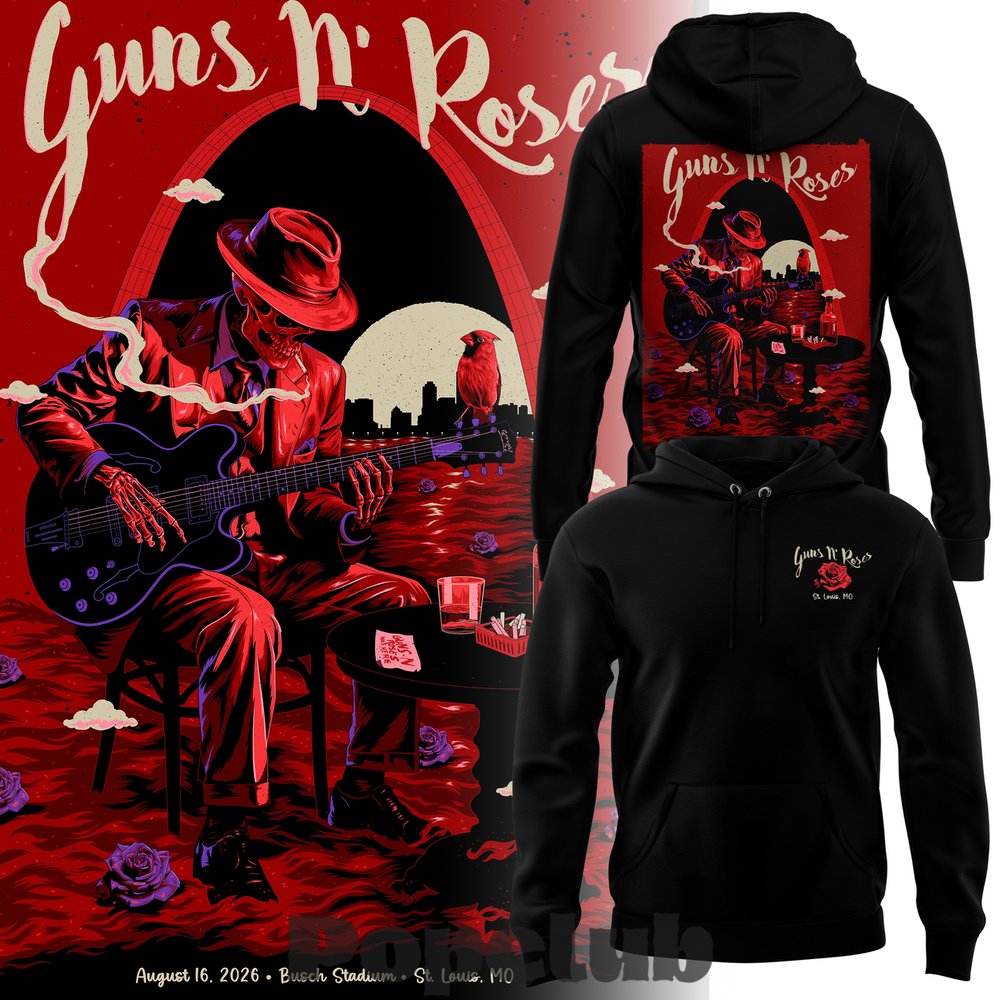 Guns N’ Roses x St. Louis Cardinals 2026 Hoodie Guns N’ Roses x St. Louis Cardinals 2026 Hoodie