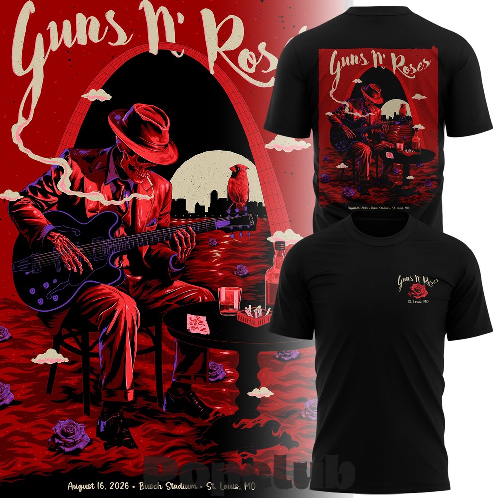 Guns N’ Roses x St. Louis Cardinals 2026 T-Shirt Guns N’ Roses x St. Louis Cardinals 2026 T-Shirt